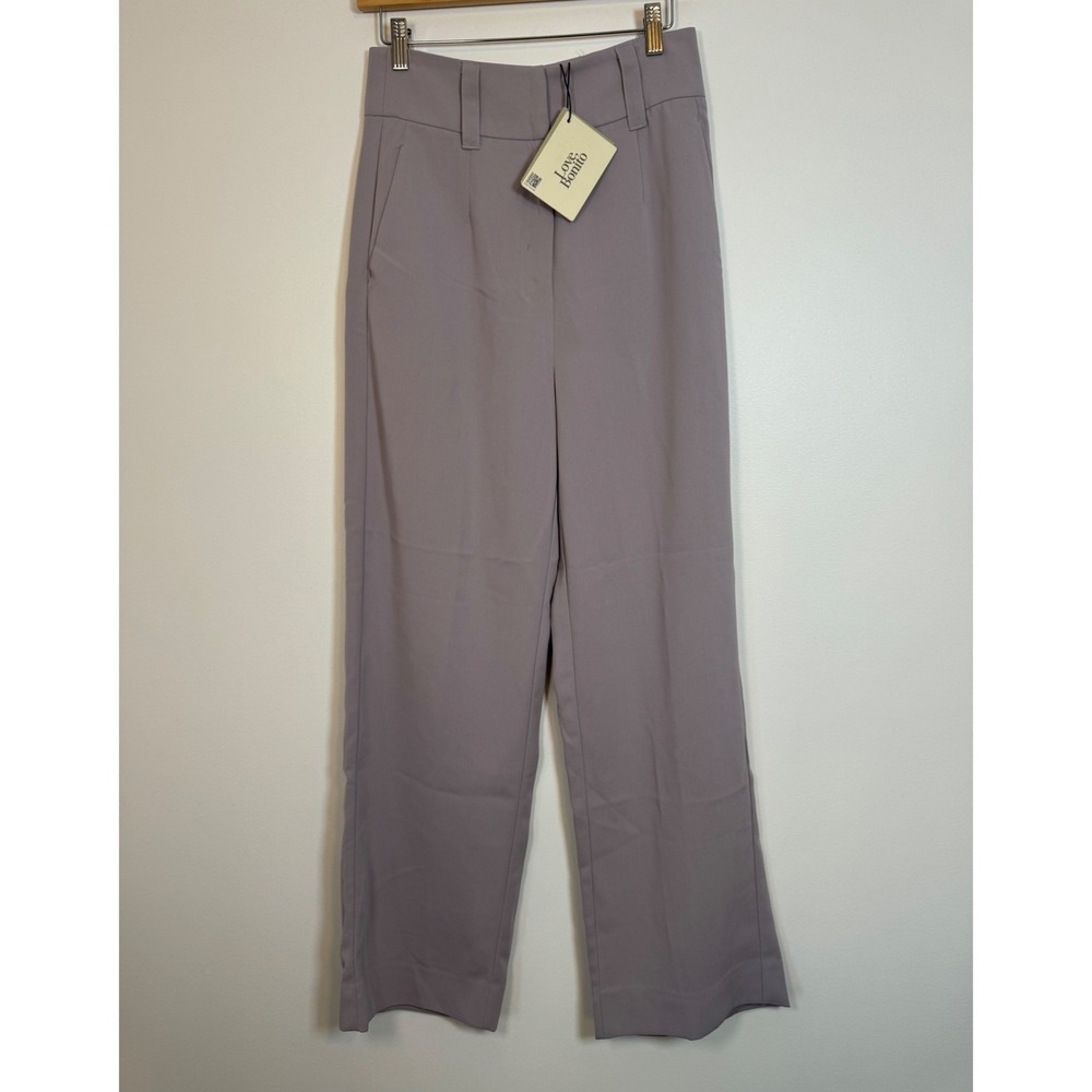 Quiet Luxury Professional Love Bonito‎ NWT High Waisted Trousers US 6 Mauve Grey